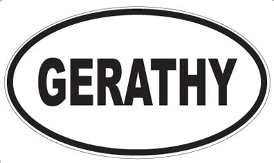 GERATHY - Oval Sticker