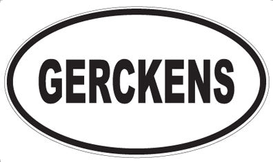 GERCKENS - Oval Sticker