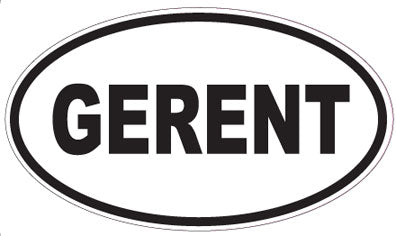 GERENT - Oval Sticker