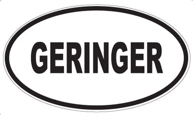 GERINGER - Oval Sticker