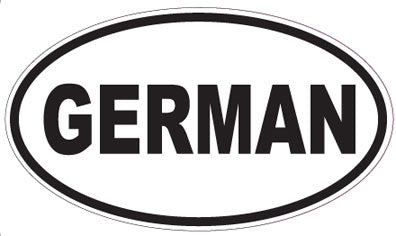 GERMAN - Oval Sticker