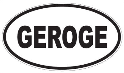 GEROGE - Oval Sticker