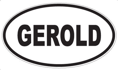 GEROLD - Oval Sticker