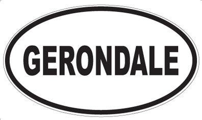 GERONDALE - Oval Sticker