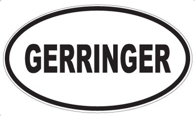 GERRINGER - Oval Sticker
