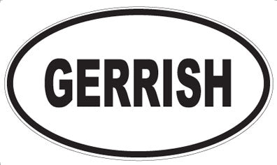 GERRISH - Oval Sticker