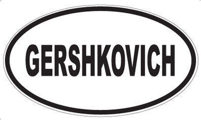 GERSHKOVICH - Oval Sticker
