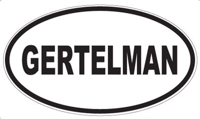 GERTELMAN - Oval Sticker