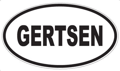 GERTSEN - Oval Sticker