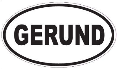 GERUND - Oval Sticker