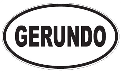 GERUNDO - Oval Sticker