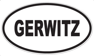 GERWITZ - Oval Sticker