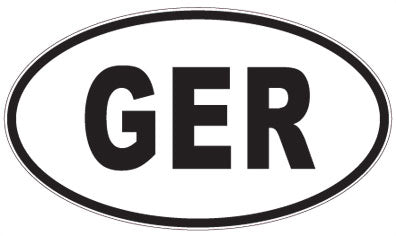 GER - 3 Letter Initials Oval Magnet