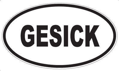 GESICK - Oval Sticker