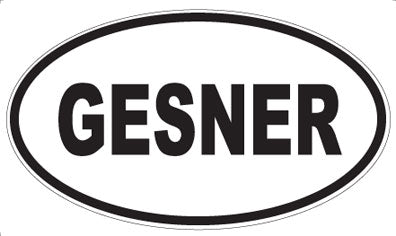 GESNER - Oval Sticker