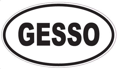 GESSO - Oval Sticker