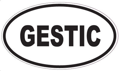 GESTIC - Oval Sticker