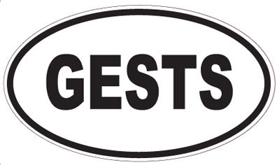 GESTS - Oval Sticker