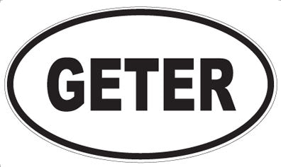 GETER - Oval Sticker