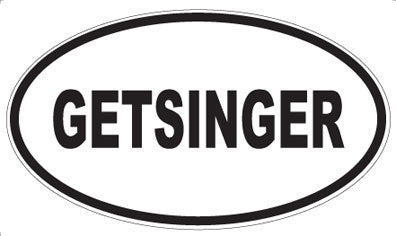 GETSINGER - Oval Sticker