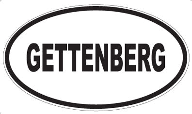 GETTENBERG - Oval Sticker