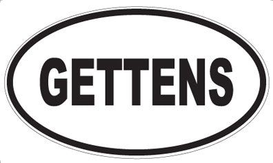GETTENS - Oval Magnet