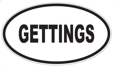GETTINGS - Oval Magnet