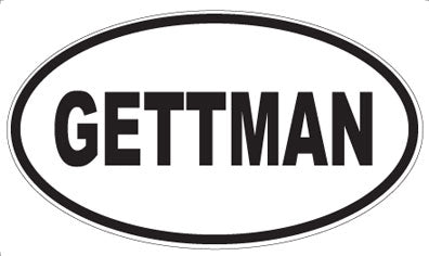 GETTMAN - Oval Magnet