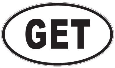 GET - 3 Letter Initials Oval Magnet