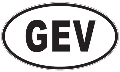 GEV - 3 Letter Initials Oval Sticker