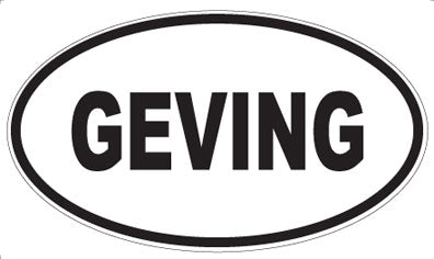 GEVING - Oval Sticker