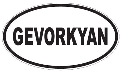GEVORKYAN - Oval Sticker