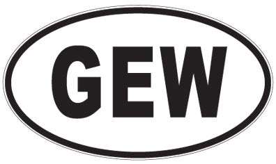 GEW - 3 Letter Initials Oval Sticker
