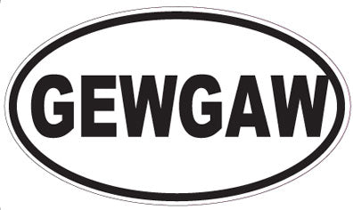 GEWGAW - Oval Sticker