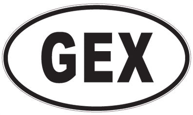 GEX - 3 Letter Initials Oval Sticker