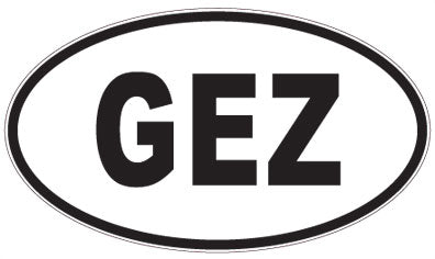 GEZ - 3 Letter Initials Oval Magnet