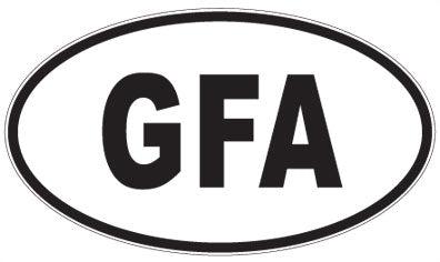 GFA - 3 Letter Initials Oval Magnet