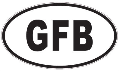 GFB - 3 Letter Initials Oval Magnet