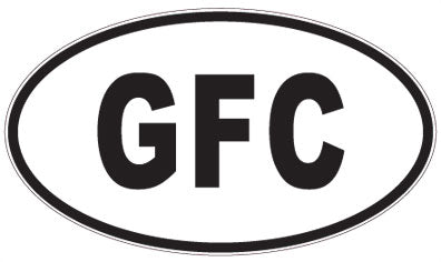 GFC - 3 Letter Initials Oval Magnet