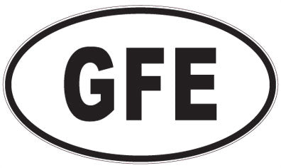GFE - 3 Letter Initials Oval Sticker
