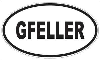 GFELLER - Oval Sticker