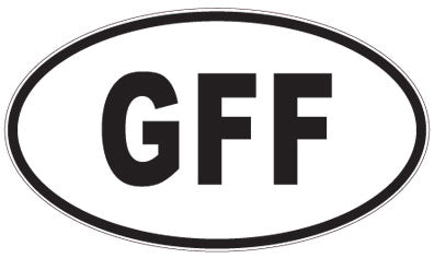 GFF - 3 Letter Initials Oval Magnet
