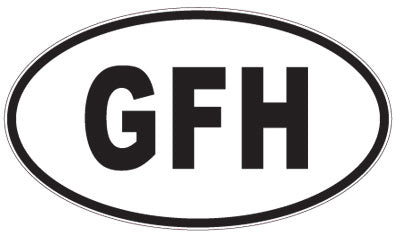 GFH - 3 Letter Initials Oval Sticker