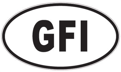 GFI - 3 Letter Initials Oval Magnet