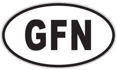 GFN - 3 Letter Initials Oval Magnet