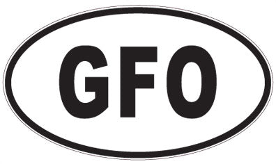 GFO - 3 Letter Initials Oval Sticker