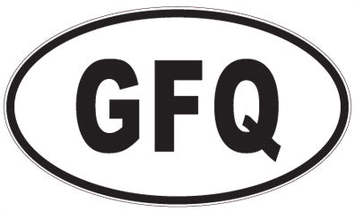GFQ - 3 Letter Initials Oval Magnet