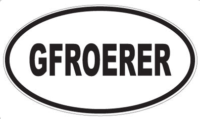 GFROERER - Oval Sticker