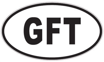 GFT - 3 Letter Initials Oval Magnet