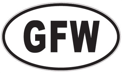 GFW - 3 Letter Initials Oval Magnet